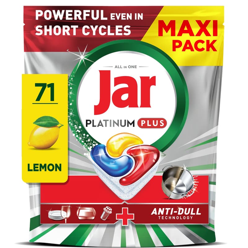 Jar Platinum Plus All in One Mosogatókapszula Lemon, 71 db