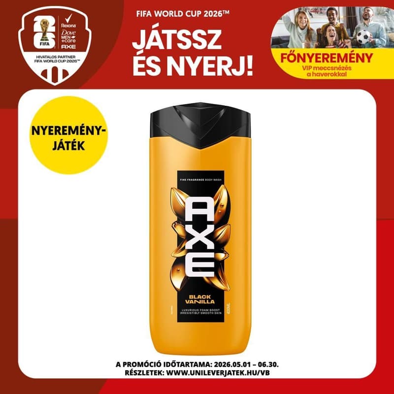 AXE Fine Fragrance Collection Black Vanilla tusfürdő, 400 ml