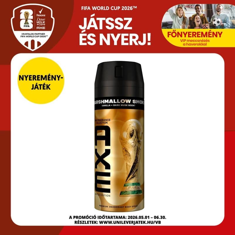AXE Marshmallow Smoke Vanilla + Dark Musk Scent Deodorant Spray 150 ml