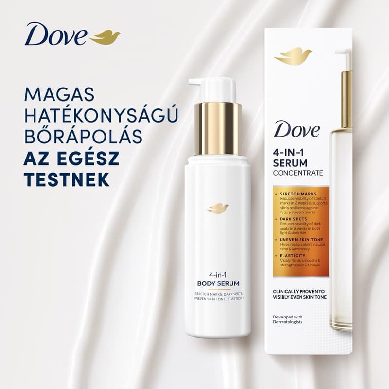 Dove 4 az 1-ben bőrsimító testszérum, 100ml