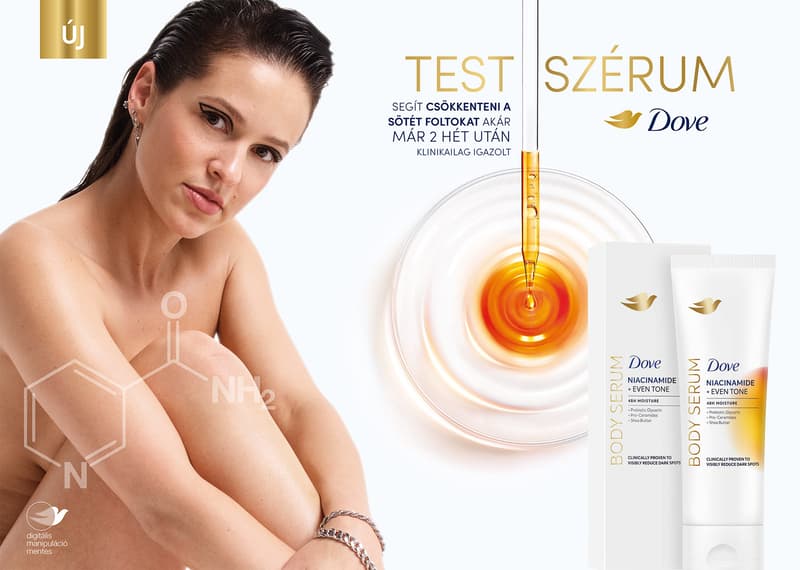 Dove Niacinamide & Even Tone hidratáló testszérum, 200ml