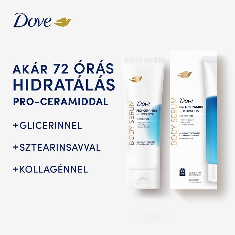 Dove Pro-Ceramid & Hydration bőrhidratáló testszérum, 200 ml