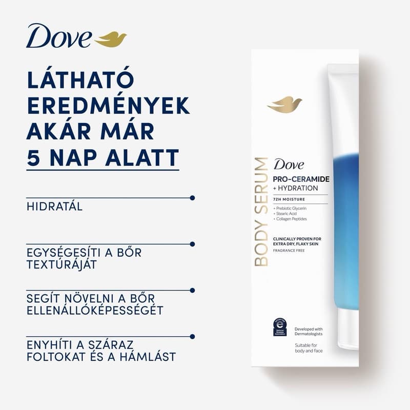 Dove Pro-Ceramid & Hydration bőrhidratáló testszérum, 200 ml