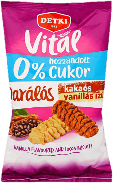 Detki darálós vaníliás és kakaós omlós keksz 180g
