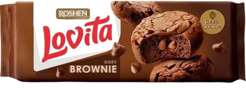 Roshen Brownie cocoa tea biscuit