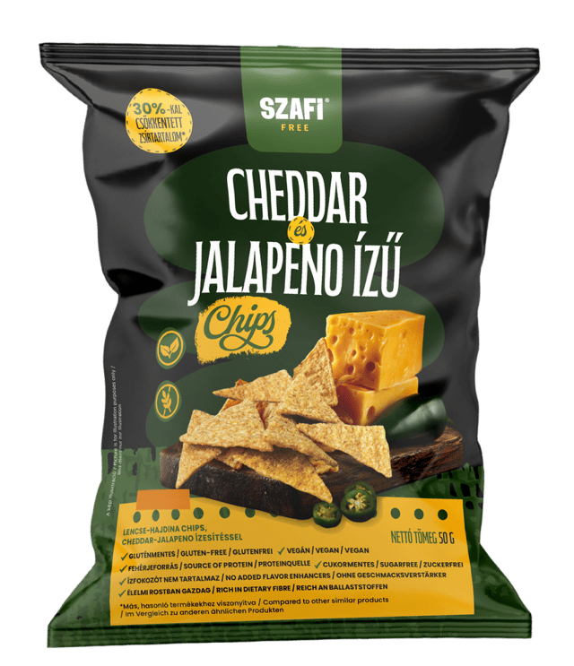 Szafi Free Cheddar–Jalapeno flavored chips
