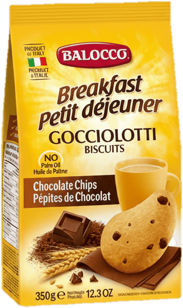 Balocco Gocciolotti reggeliző keksz csokoládé darabkákkal
