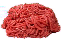 Organic gray cattle minced meat