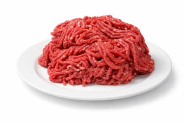 Organic gray cattle minced meat