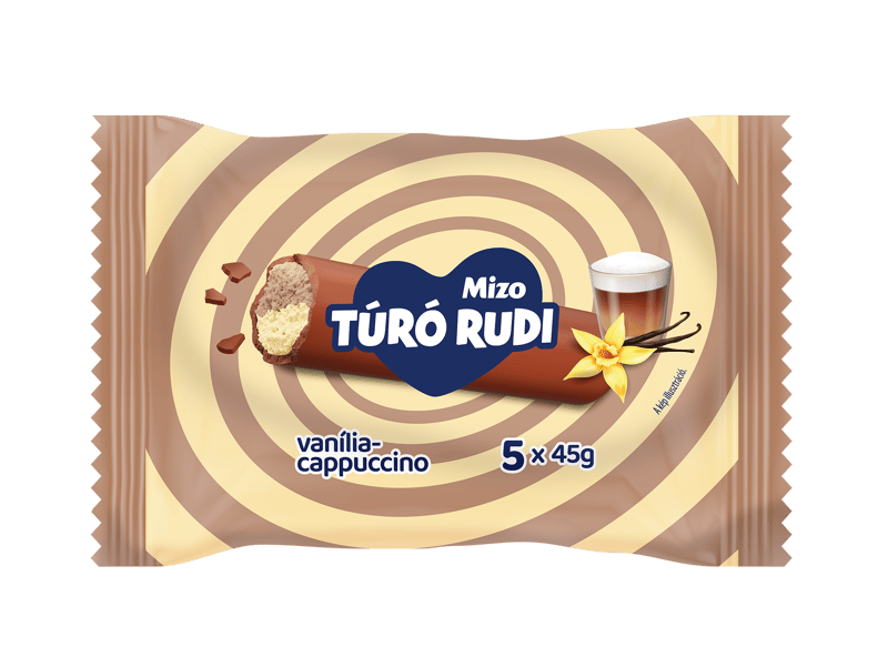 Mizo Túró Rudi Vanília–Cappuccino ízű tejcsokis 5×45 g