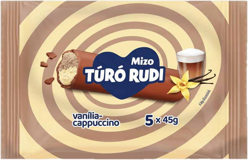 Mizo Túró Rudi Vanília–Cappuccino ízű tejcsokis 5×45 g