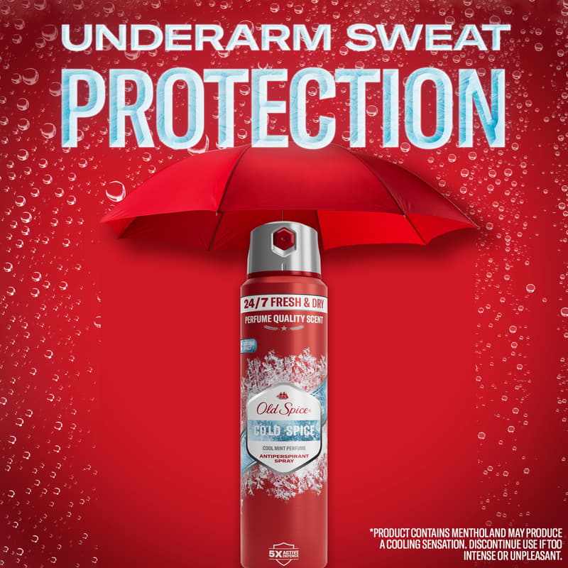 Old Spice Cold Spice Izzadásgátló Spray, 150 ml