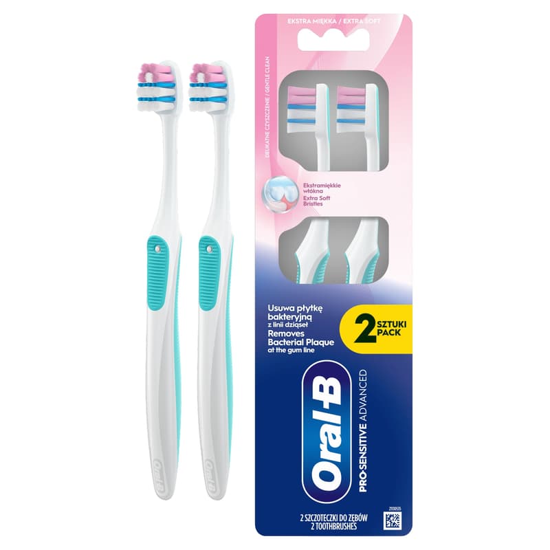 Oral-B Pro-Sensitive Advanced Gentle Clean Fogkefe, 2 db