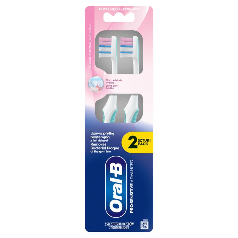 Oral-B Pro-Sensitive Advanced Gentle Clean Fogkefe, 2 db