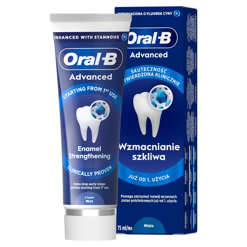 Oral-B Advanced Enamel Strenghtening Clean Mint Fogkrém, 75 ml