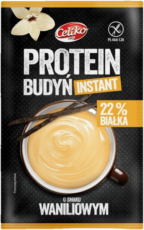 Celiko gluténmentes protein pudingpor Vanília