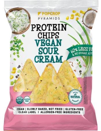 Popcrop Pyramids Vegan Sour Cream-Onion Protein Chips