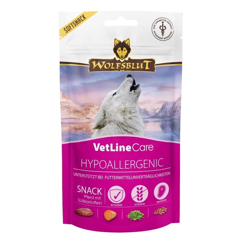 Wolfsblut VetLine Care hipoallergén snack kutyáknak lóhússal 100 g