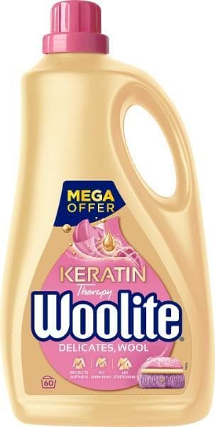 Woolite Keratin Therapy Delicate mosószer kényes ruhatípusokhoz, 3,6 l (60 mosás)