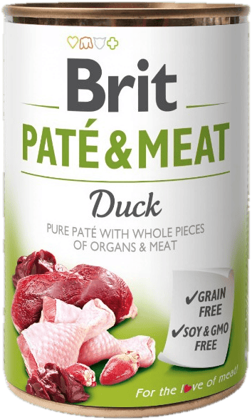 Brit Care Pate and Meat teljes értékű nedves kutyaeledel/kutyakonzerv, kacsa 400 g
