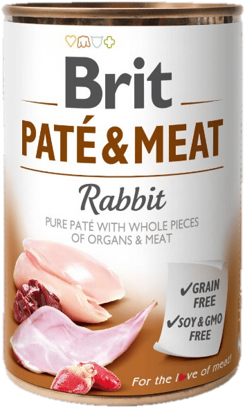 Brit Care Pate and Meat teljes értékű nedves kutyaeledel/kutyakonzerv, nyúl 400 g