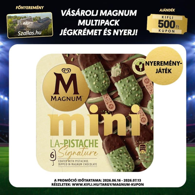 MAGNUM Mini Multipack La Pistache Pistachio 6x55ml