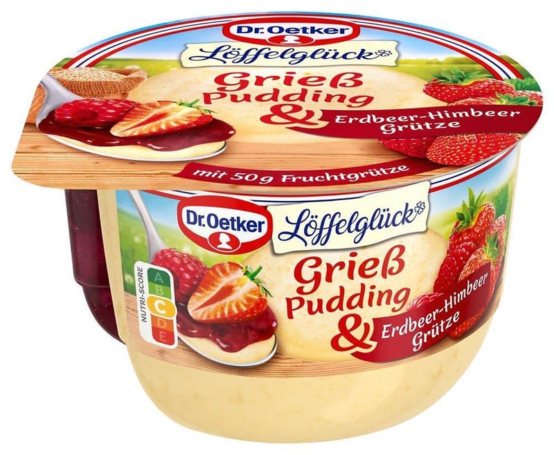 Grízpuding eper-málna öntettel 180g