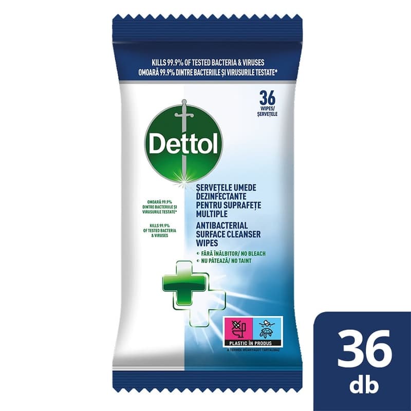 Dettol Antibakteriális felülettiszító kendő