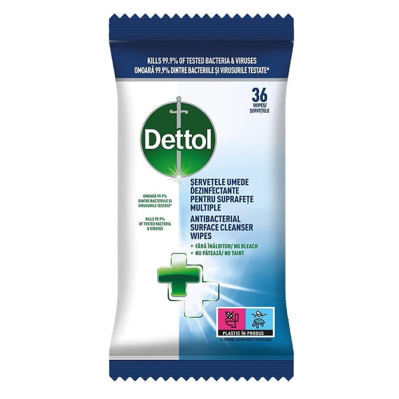 Dettol Antibakteriális felülettiszító kendő