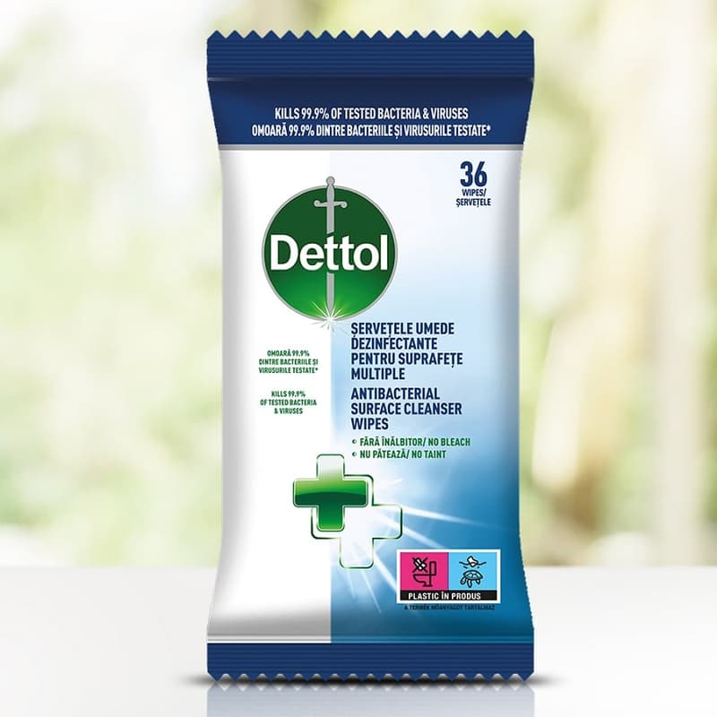 Dettol Antibakteriális felülettiszító kendő