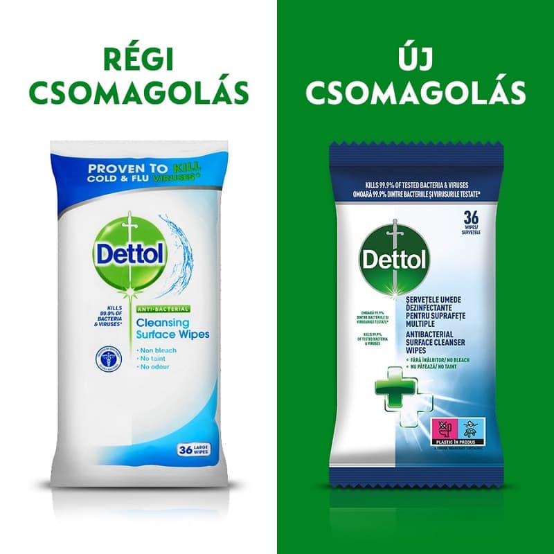 Dettol Antibakteriális felülettiszító kendő
