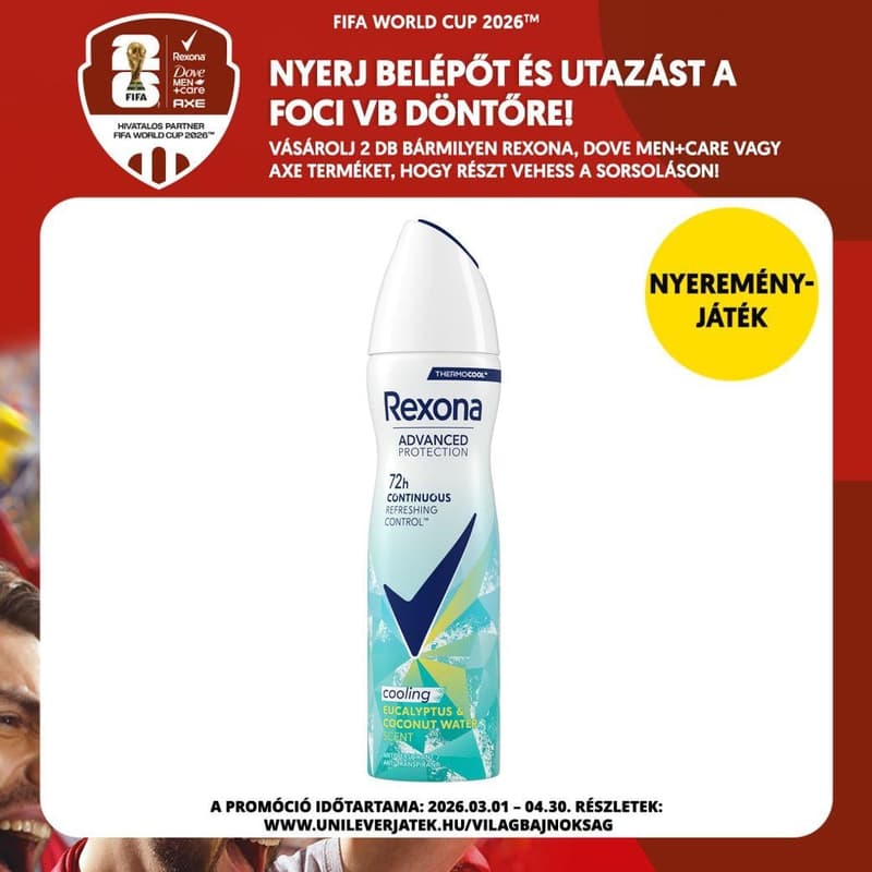 Rexona Thermocool Eucalyptus & Coconut Water izzadásgátló dezodor,150ml