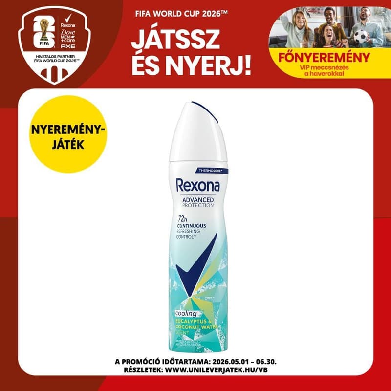 Rexona Thermocool Eucalyptus & Coconut Water izzadásgátló dezodor,150ml