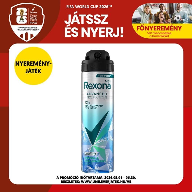 Rexona Men Thermocool Menthol & Blue Lavender izzadásgátló dezodor, 150ml