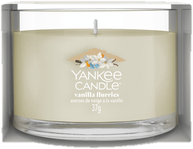 Yankee Candle gyertya kis üvegben  / Vanilla Flurries illatú