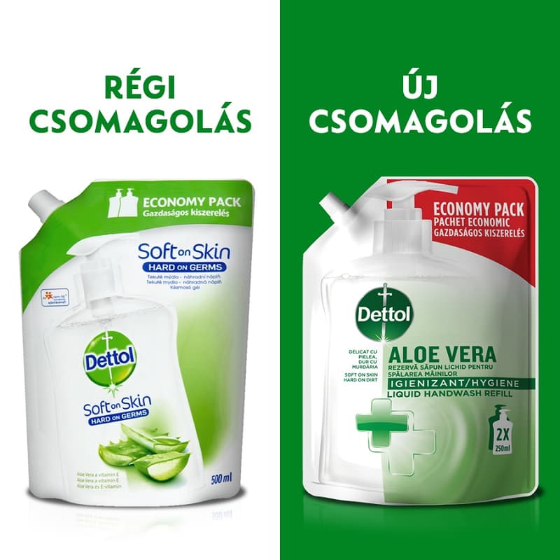Dettol Pumpás folyékony szappan utántöltő Aloe Vera