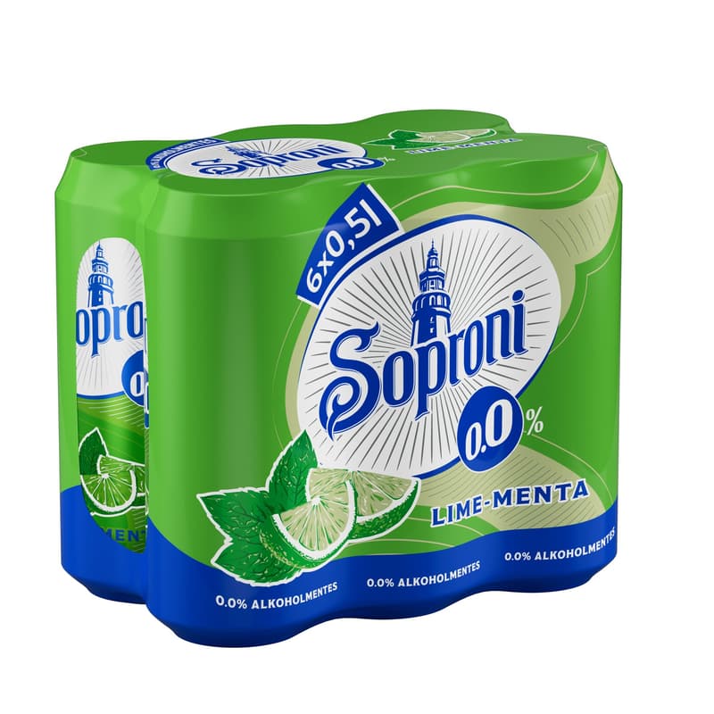 Soproni 0,0% lime-menta Multipack