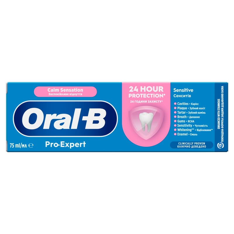 Oral-B Pro-Expert Sensitive Calm Sensation Fogkrém, 2x75 ml