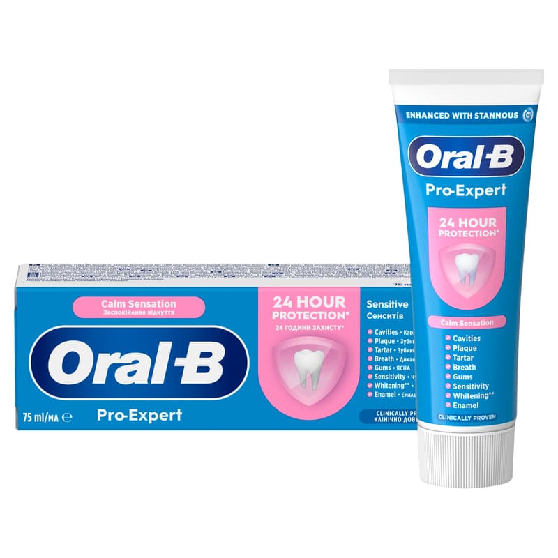 Oral-B Pro-Expert Sensitive Calm Sensation Fogkrém, 2x75 ml