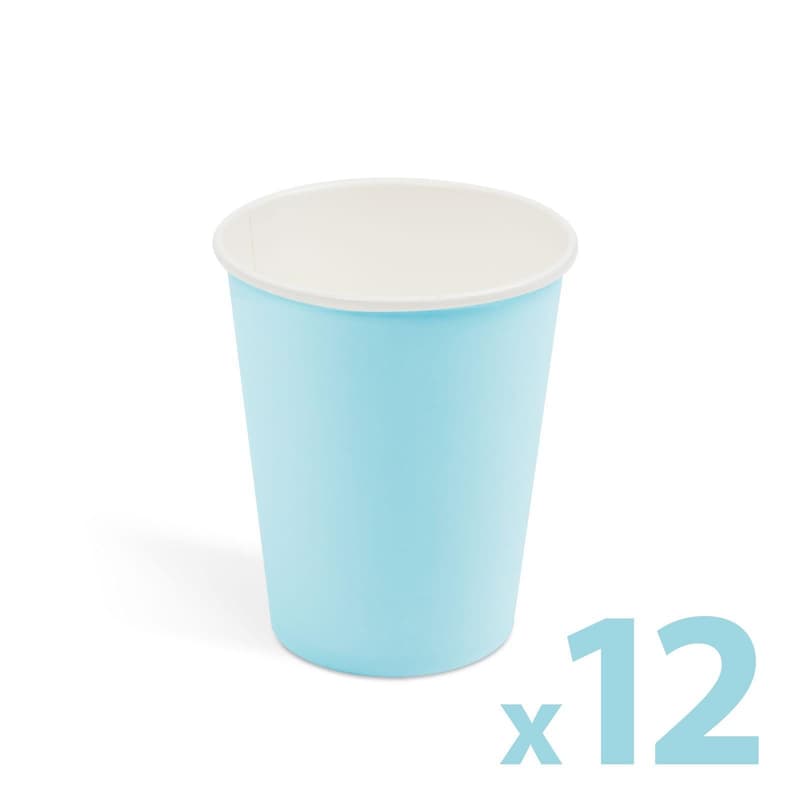 Paper cup - blue - 2,5 dl - 12 pcs / pack