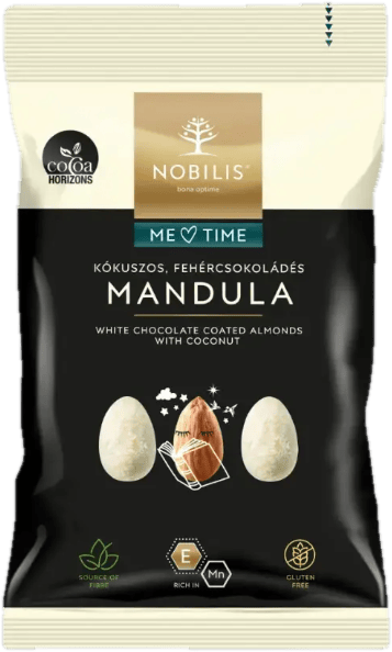 White chocolate coated Almonds with Coconut
