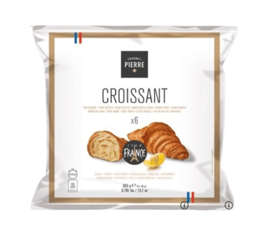 Fagyasztott, sütésre kész, finom vajas croissant