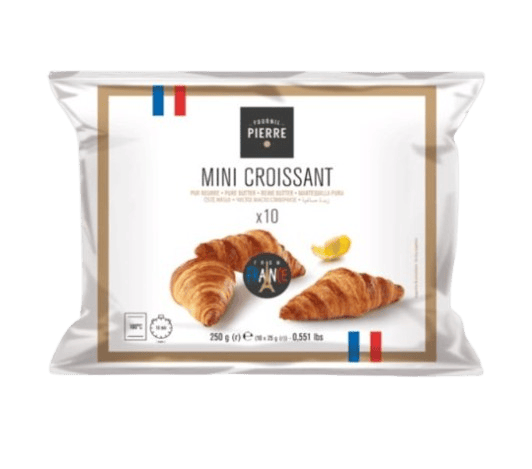 Fagyasztott, sütésre kész, finom vajas mini croissant