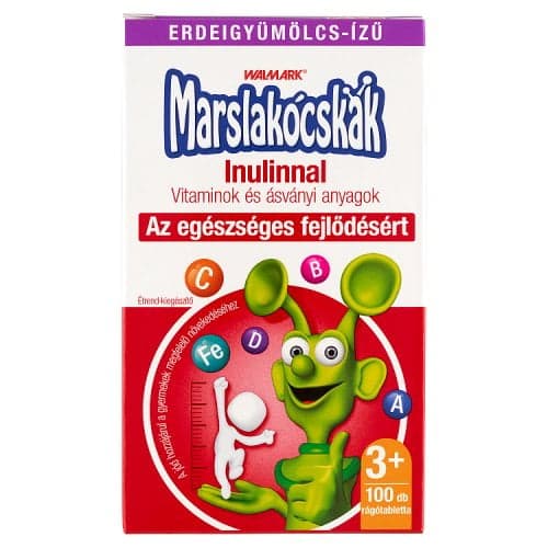 Walmark Marslakócskák Inulinnal rágótabletta erdeigyümölcs ízű 100 db