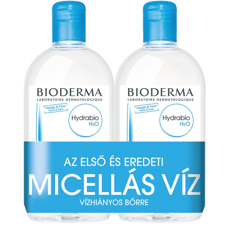 BIODERMA Hydrabio H2O arc és sminklemosó micellás víz DUO 2x500ml