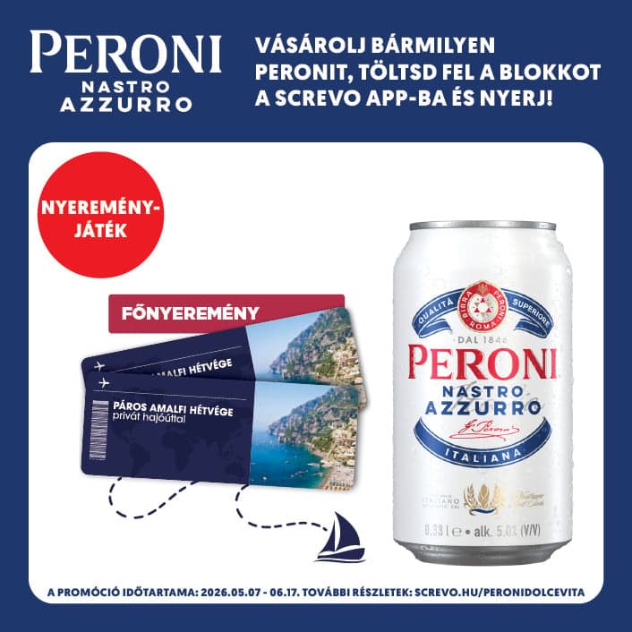 Peroni Nastro Azzurro minőségi világos sör 5%