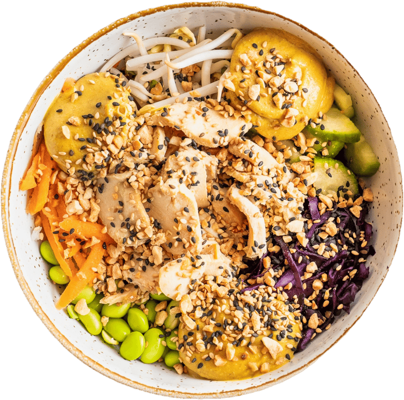 ONO Poké Bowl mogyorós csirke Poké tál