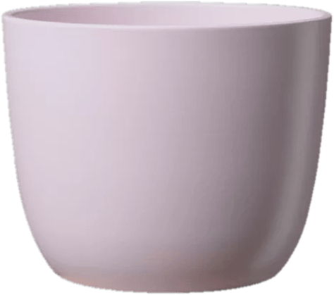 Ceramic flower pot matt pink 13x12 cm