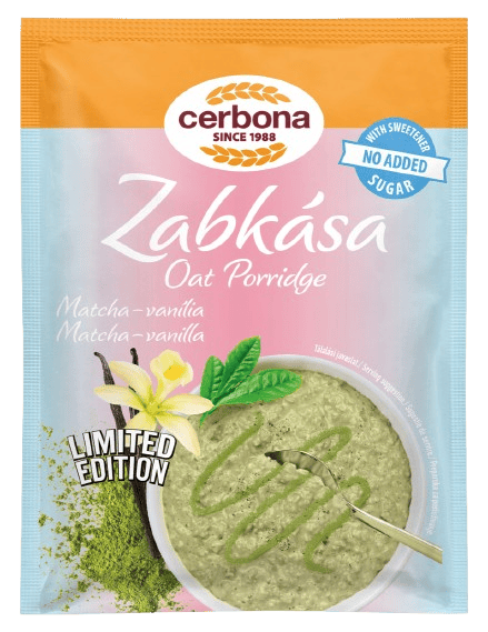 Cerbona matcha-vanília zabkása