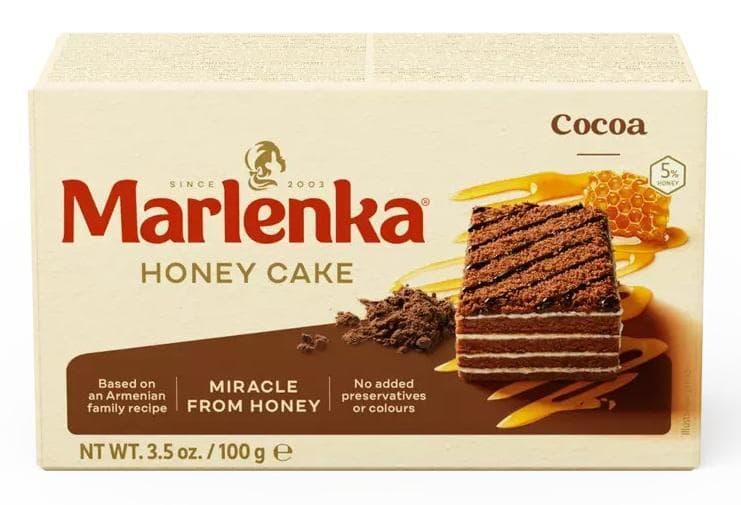 Marlenka cocoa honey cake